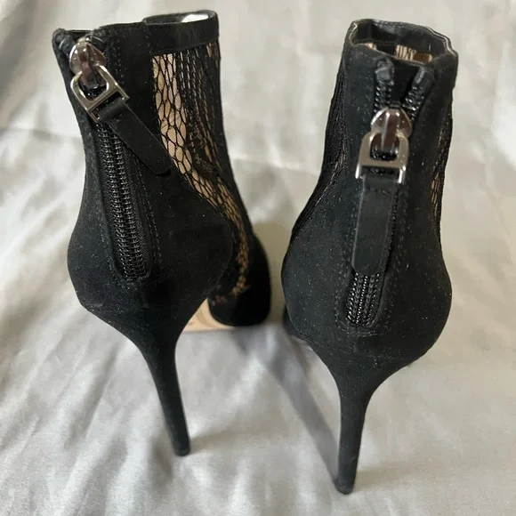 Mesh and lace ankle boots - Picture 5 of 10